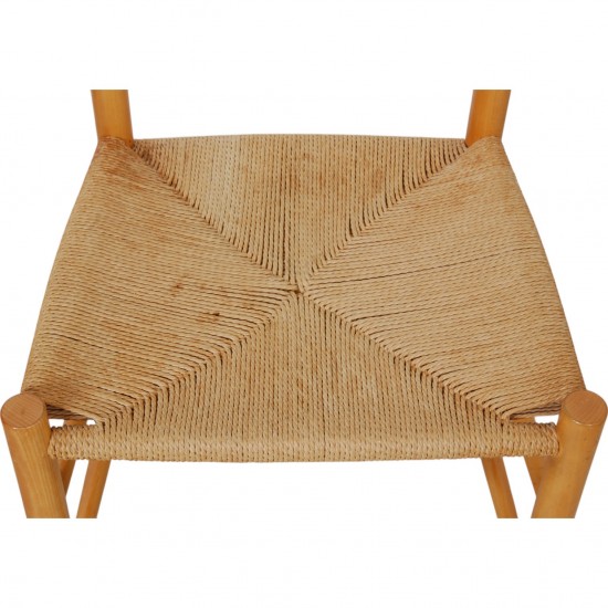 Børge Mogensen set of six J39 chairs in beech