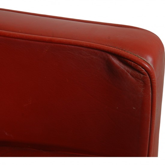 Børge Mogensen 2204 lounge chair in red leather