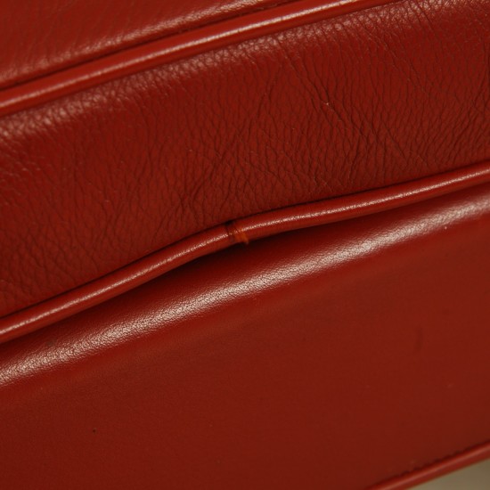 Børge Mogensen 2204 lounge chair in red leather