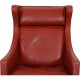 Børge Mogensen 2204 lounge chair in red leather