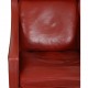 Børge Mogensen 2204 lounge chair in red leather