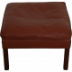 Børge Mogensen Wingchair with ottoman in brown leather