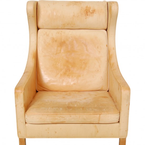 Børge Mogensen 2204 Wingchair in natural leather