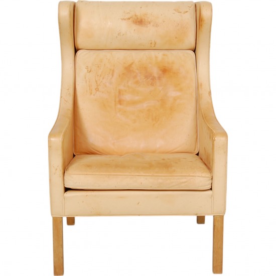 Børge Mogensen 2204 Wingchair in natural leather