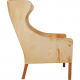 Børge Mogensen Wingchair with ottoman in natural leather