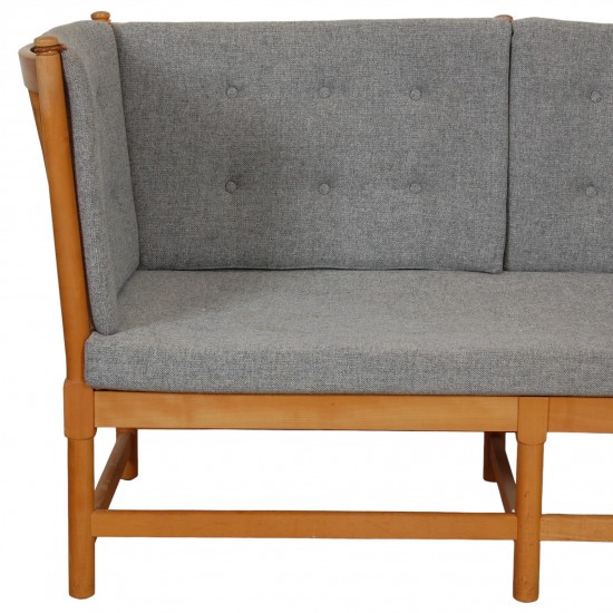 Børge Mogensen Spoke-back sofa with grey cushions