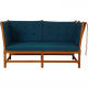 Børge Mogensen Spokeback sofa in green fabric