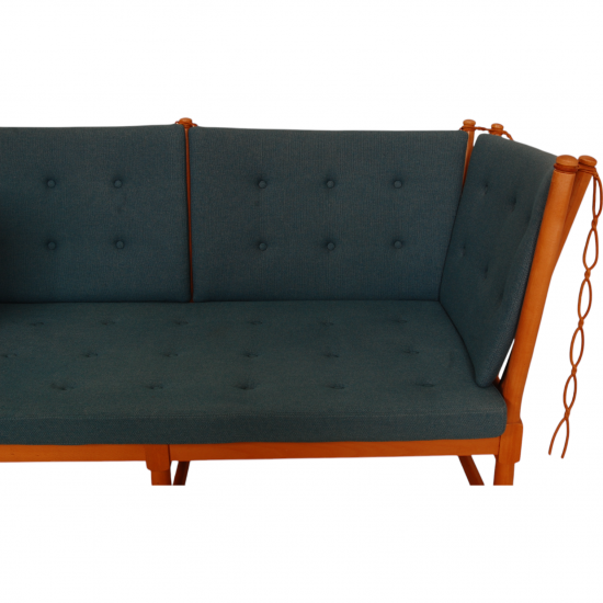 Børge Mogensen Spokeback sofa in green fabric