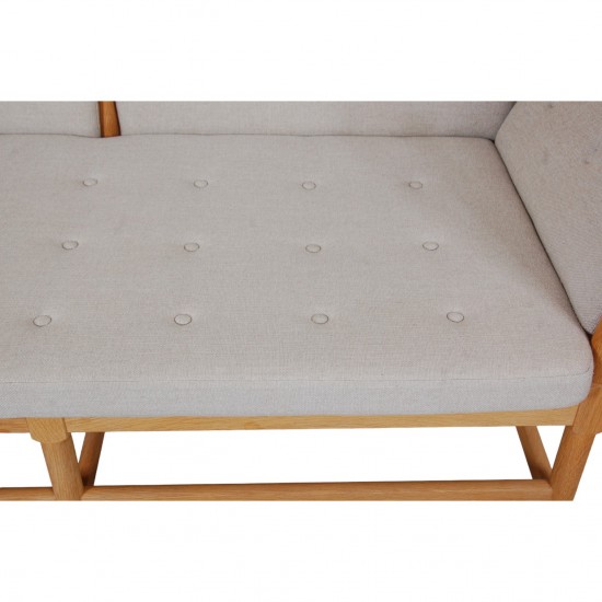 Børge Mogensen spoke-back sofa in oak and grey Hallingdal