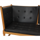 Børge Mogensen Spoke-back sofa in black leather