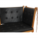 Børge Mogensen Spoke-back sofa in black leather