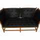 Børge Mogensen Spoke-back sofa in black leather