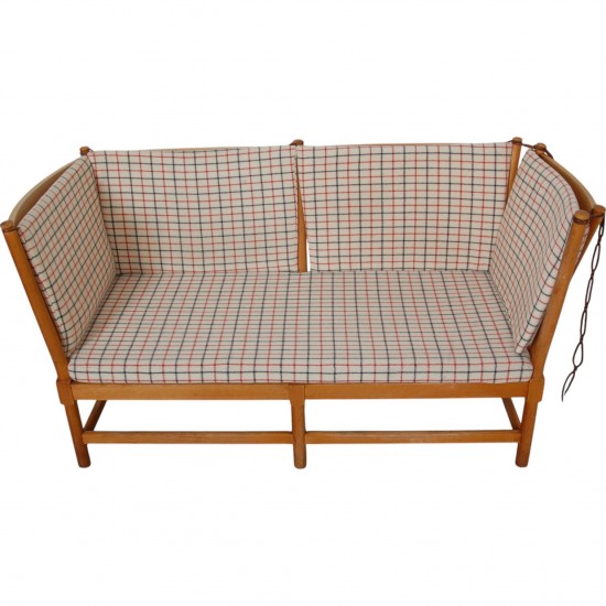 Børge Mogensen Spoke-back sofa in checkered fabric