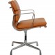 Charles Eames Ea-208 chair reupholstered in cognac Nevada anilin leather