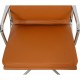 Charles Eames Ea-208 chair reupholstered in cognac Nevada anilin leather