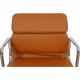 Charles Eames Ea-217 office chair reupholstered in cognac Nevada anilin leather