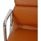 Charles Eames Ea-217 office chair reupholstered in cognac Nevada anilin leather