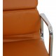 Charles Eames Ea-217 office chair reupholstered in cognac Nevada anilin leather