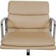 Charles Eames Ea-208 softpad chair in beige leather