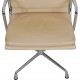 Charles Eames Ea-208 softpad chair in beige leather