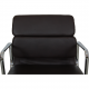 Charles Eames Ea-208 chair reupholstered in dark brown leather