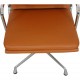 Charles Eames Ea-208 chair reupholstered in cognac bizon leather