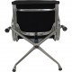 Charles Eames Ea-208 softpad chair in black leather and aluminium