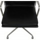 Charles Eames Ea-208 softpad chair in black leather and aluminium