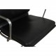 Charles Eames Ea-208 softpad chair in black leather and aluminium