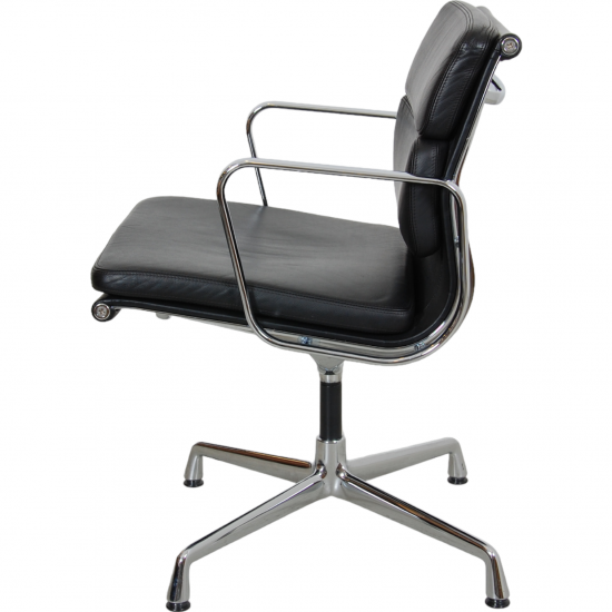 Charles Eames Ea-208 chair in black leather