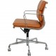 Charles Eames Ea-217 office chair reupholstered in cognac bizon leather