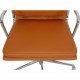 Charles Eames Ea-217 office chair reupholstered in cognac bizon leather