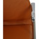 Charles Eames Ea-217 office chair reupholstered in cognac bizon leather