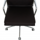 Charles Eames Ea-217 office chair reupholstered in dark brown leather