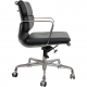 Charles Eames Ea-217 office chair in black leather