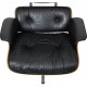 Charles Eames Lounge chair med ottoman i sort læder