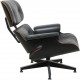 Charles Eames Lounge chair med ottoman i sort læder