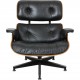 Charles Eames Lounge chair med ottoman i sort læder