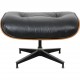 Charles Eames Lounge chair med ottoman i sort læder