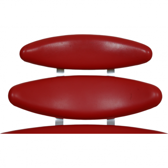 Erik Jørgensen Corona chair in red leather