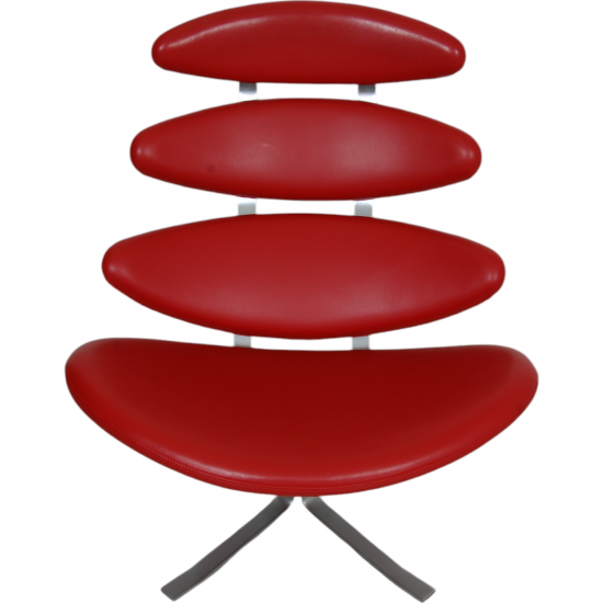 Erik Jørgensen Corona chair in red leather