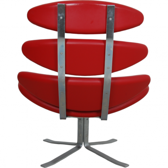 Erik Jørgensen Corona chair in red leather