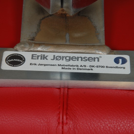 Erik Jørgensen Corona chair in red leather