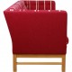 Erik Jørgensen EJ-315 3.seater sofa in red fabric