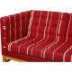 Erik Jørgensen EJ-315 3.seater sofa in red fabric