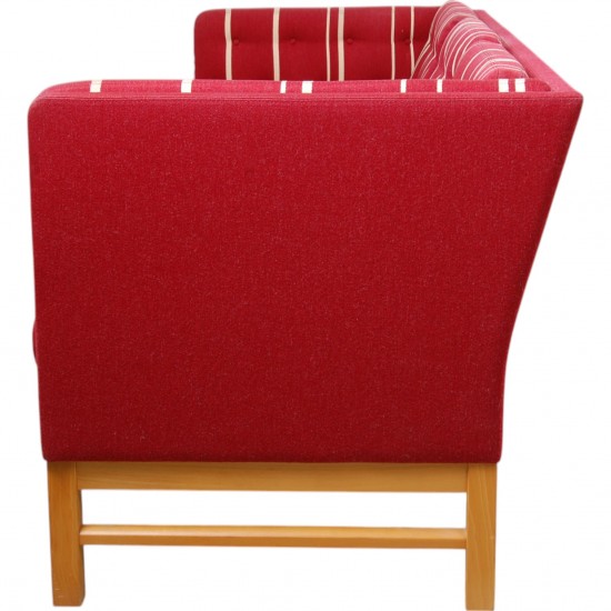 Erik Jørgensen EJ-315 3.seater sofa in red fabric