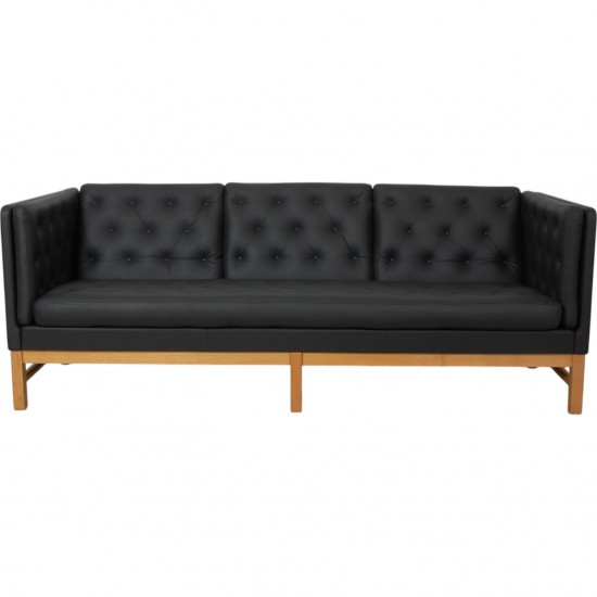 Erik Jørgensen EJ-315 3.seater sofa in newly reupholstered in black bizon leather