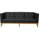 Erik Jørgensen EJ-315 3.seater sofa in newly reupholstered in black bizon leather