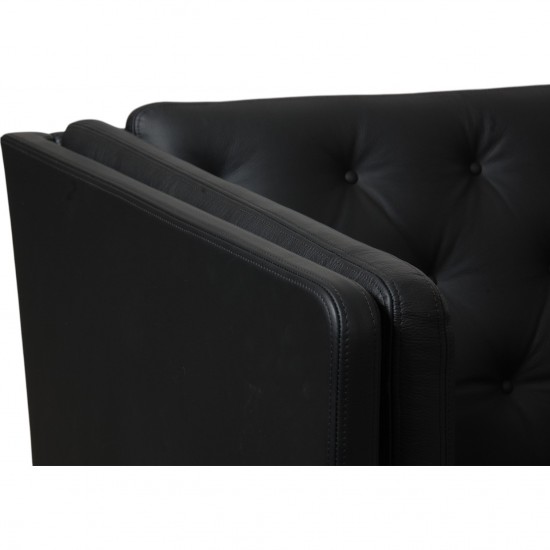 Erik Jørgensen EJ-315 3.seater sofa in newly reupholstered in black bizon leather