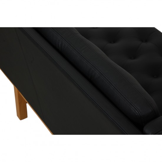 Erik Jørgensen EJ-315 3.seater sofa in newly reupholstered in black bizon leather